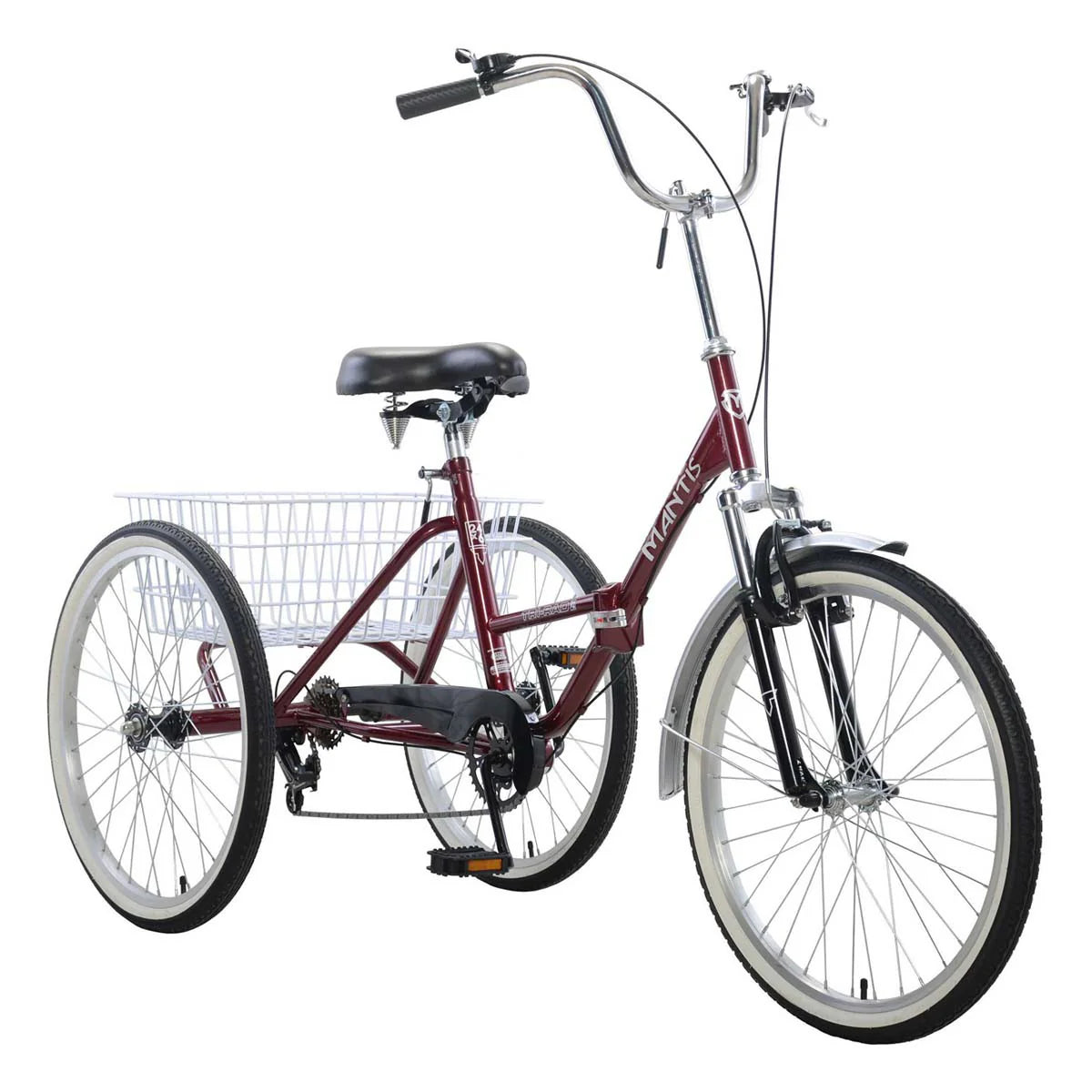 Tricycle pliable Mantis Tri-Rad pour adulte, 24 pouces, 6 vitesses - Enhanced