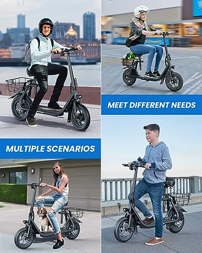 Trottinette électrique URBANMAX C1 avec siège, moteur puissant de 450 W, autonomie jusqu'à 35 km - Enhanced