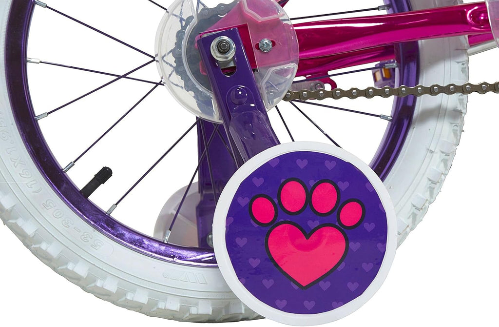 Vélo pour filles Dynacraft Barbie 16 pouces pour enfants de 5 à 7 ans - Design amusant et élégant, robuste et durable, parfait pour les enfants qui apprennent à faire du vélo, facile à assembler, idéal pour les jeunes cyclistes - Enhanced