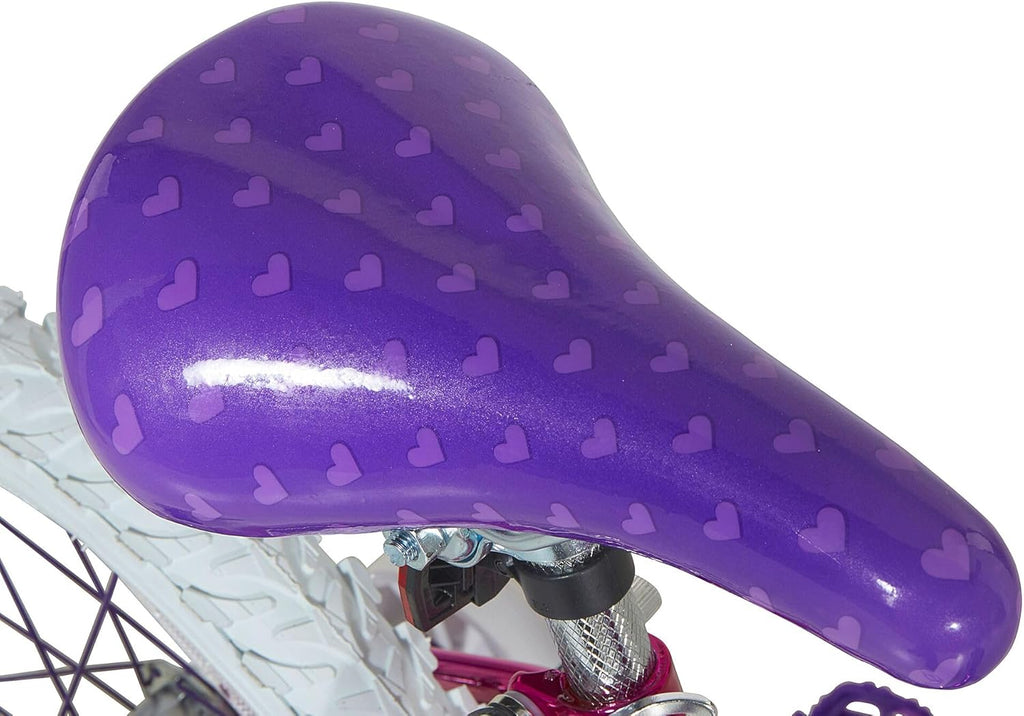 Vélo pour filles Dynacraft Barbie 16 pouces pour enfants de 5 à 7 ans - Design amusant et élégant, robuste et durable, parfait pour les enfants qui apprennent à faire du vélo, facile à assembler, idéal pour les jeunes cyclistes - Enhanced