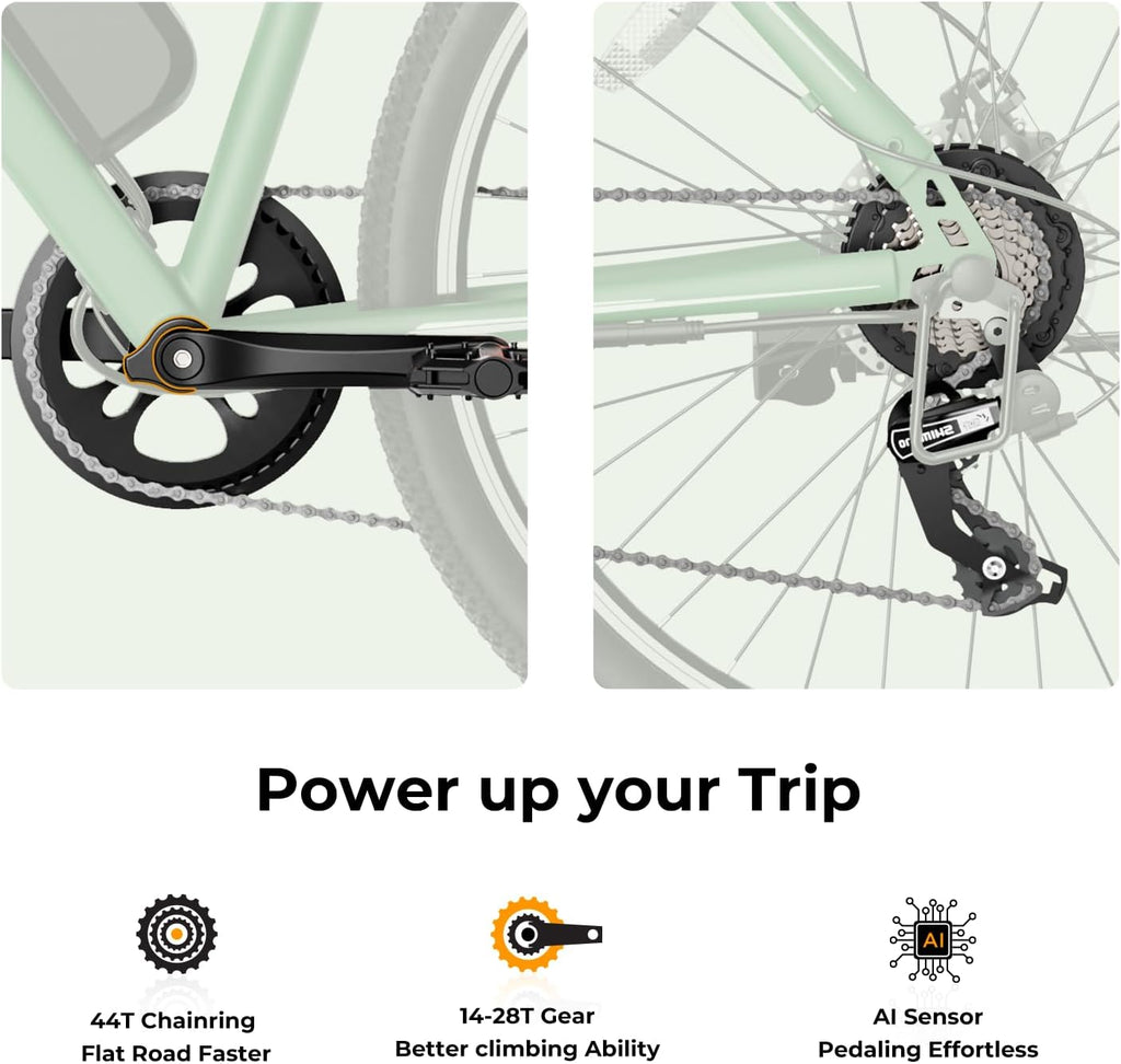 Vélo électrique EB5, moteur 500 W, autonomie 64 km, vitesse 32 km/h - Enhanced