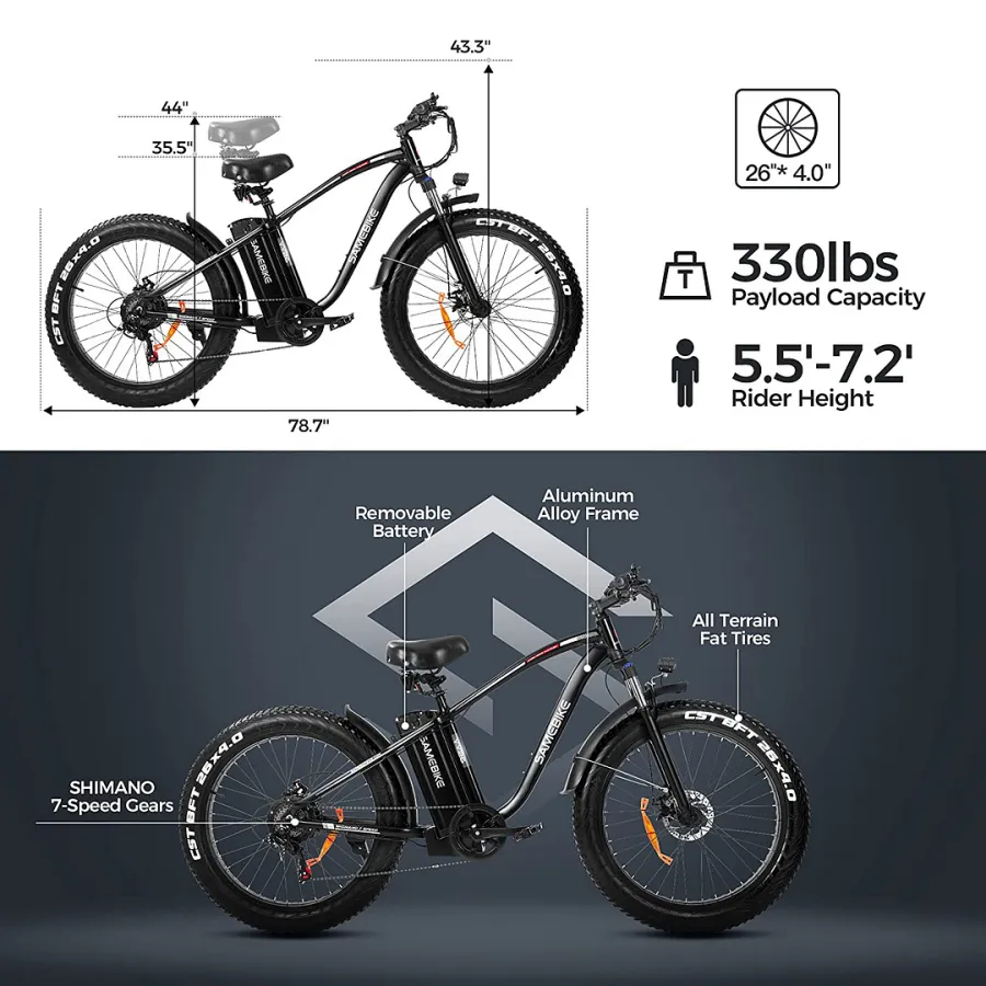 🔥Liquidation🔥✨Vélo électrique d'extérieur avec batterie au lithium 48V / 15Ah✨ - Enhanced